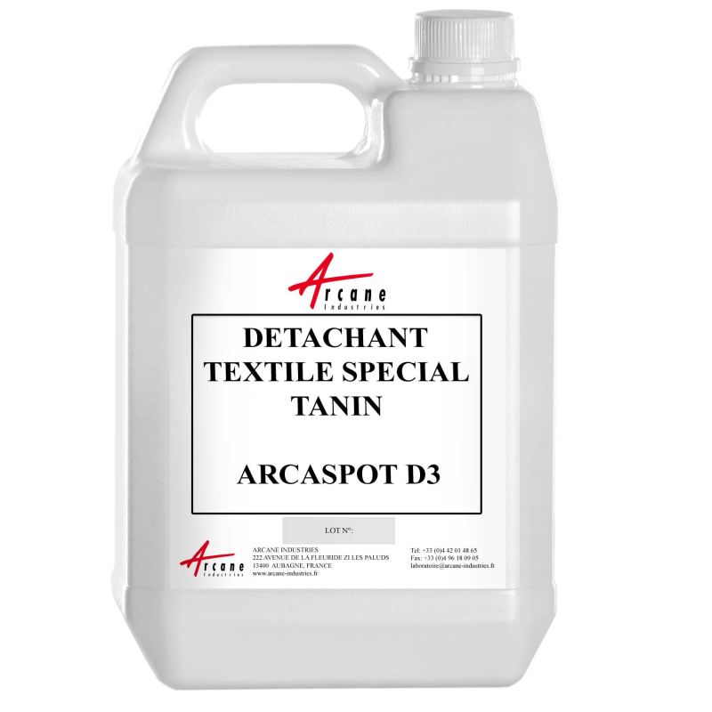 Détachant spécial tanin pour machine nettoyage à sec - ARCADRY L