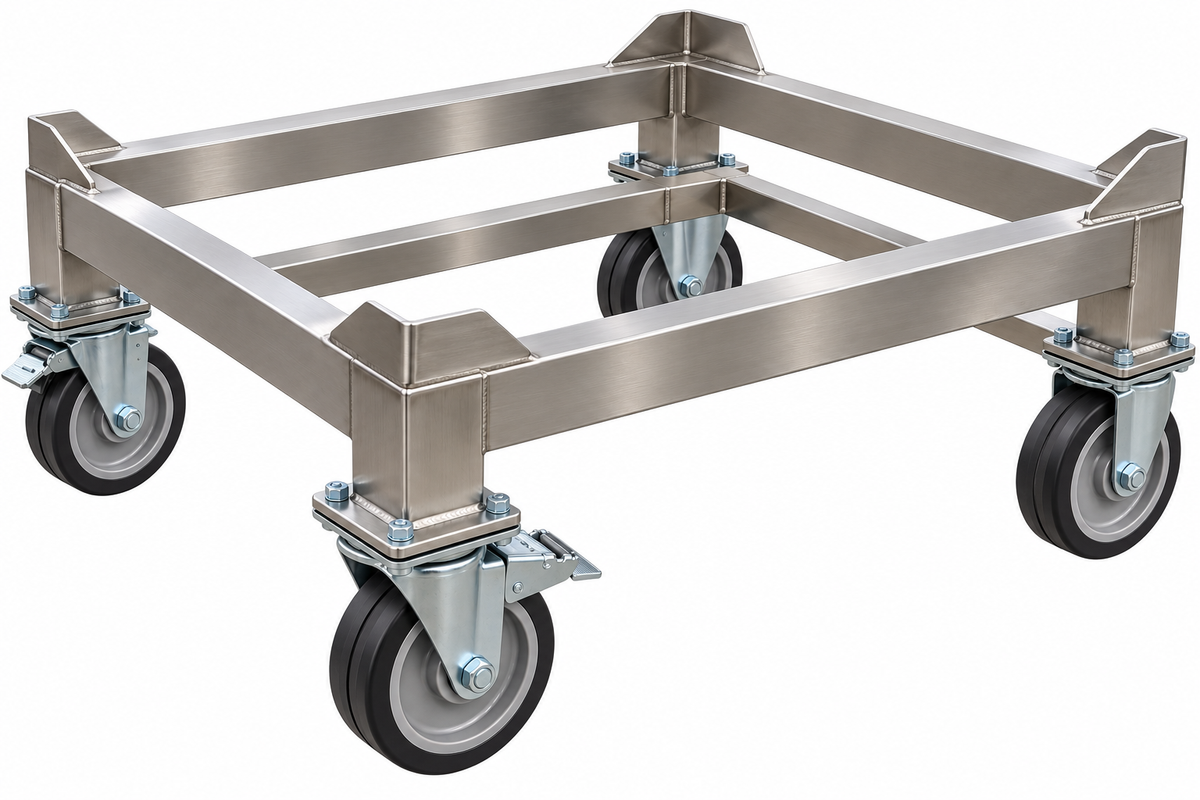 Castor wheel kit for rotary surface cleaner