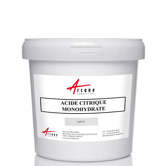 Acide Citrique Monohydraté Alimentaire E330 - CAS N° 5949-29-1 Sac 25kg / Monohydrate