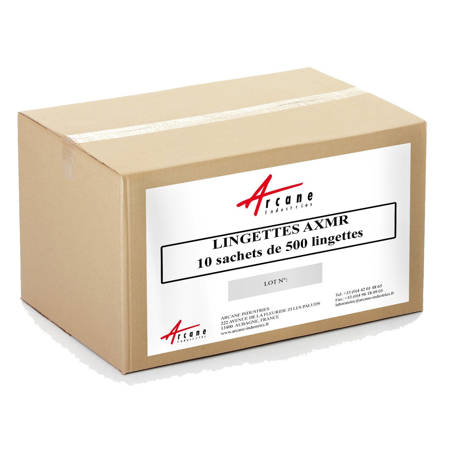 Box of 10 sachets 50 wipes AXMR 32x40cm folded in 4