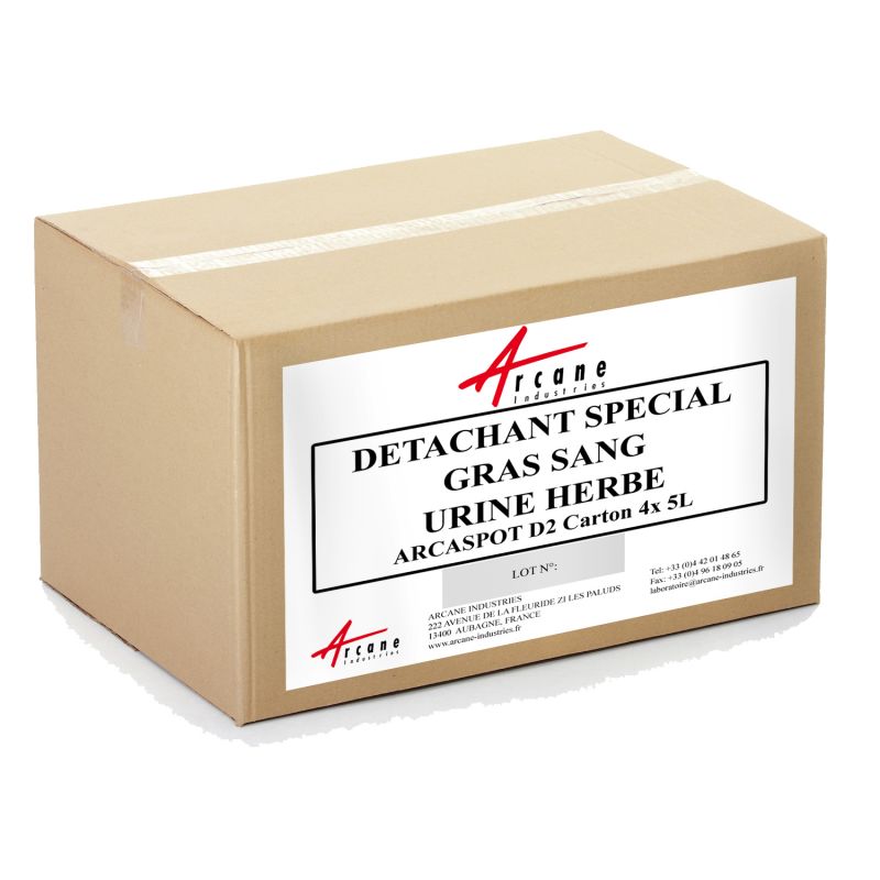 Détachant gras alimentaire sang albumines urine herbes - ARCASPOT D2