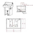 Fontaine de dégraissage électrique en inox 900x600mm FONTAINE FE900 Plan 2