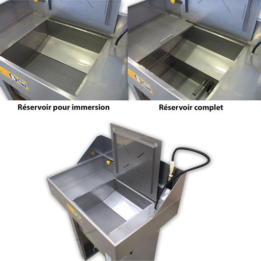 Fontaine de dégraissage électrique en inox 900x600mm