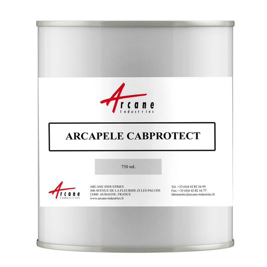 Vernis pelable pour la protection de cabine de peinture blanc ou translucide ARCAPELE CABPROPTECT Pot 750mL / Blanc